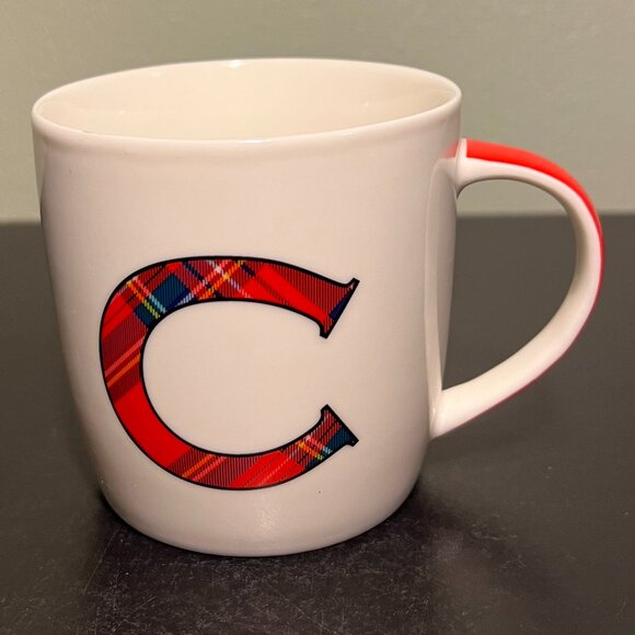 GLOBAL DESIGN CONNECTIONS Letter C Scottish Tartan Plaid Mug Monogram Initial - Picture 2 of 9